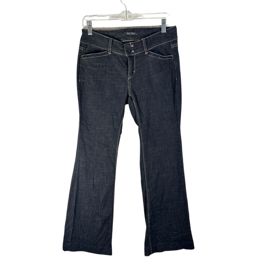 White House Black Market Trouser Leg  Low Rise Flare Jeans Size 2